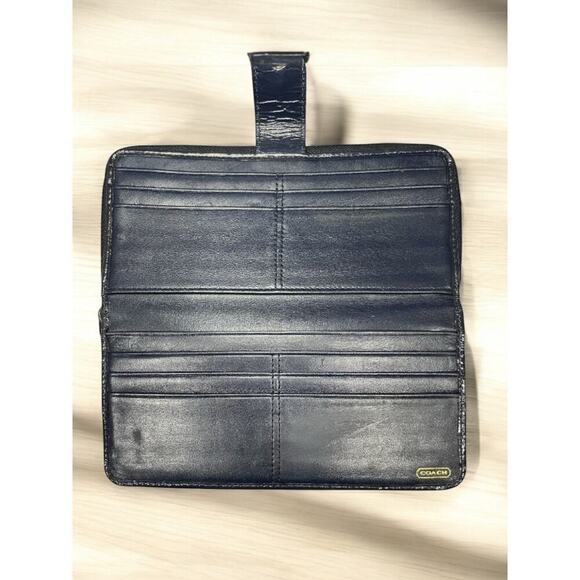 Y2K Coach 12572 Signature Denim Bleecker Flap Bag & Matching Large Wallet - Picture 8 of 16